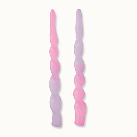 Dip Dye candle Twisted Cotton Candy