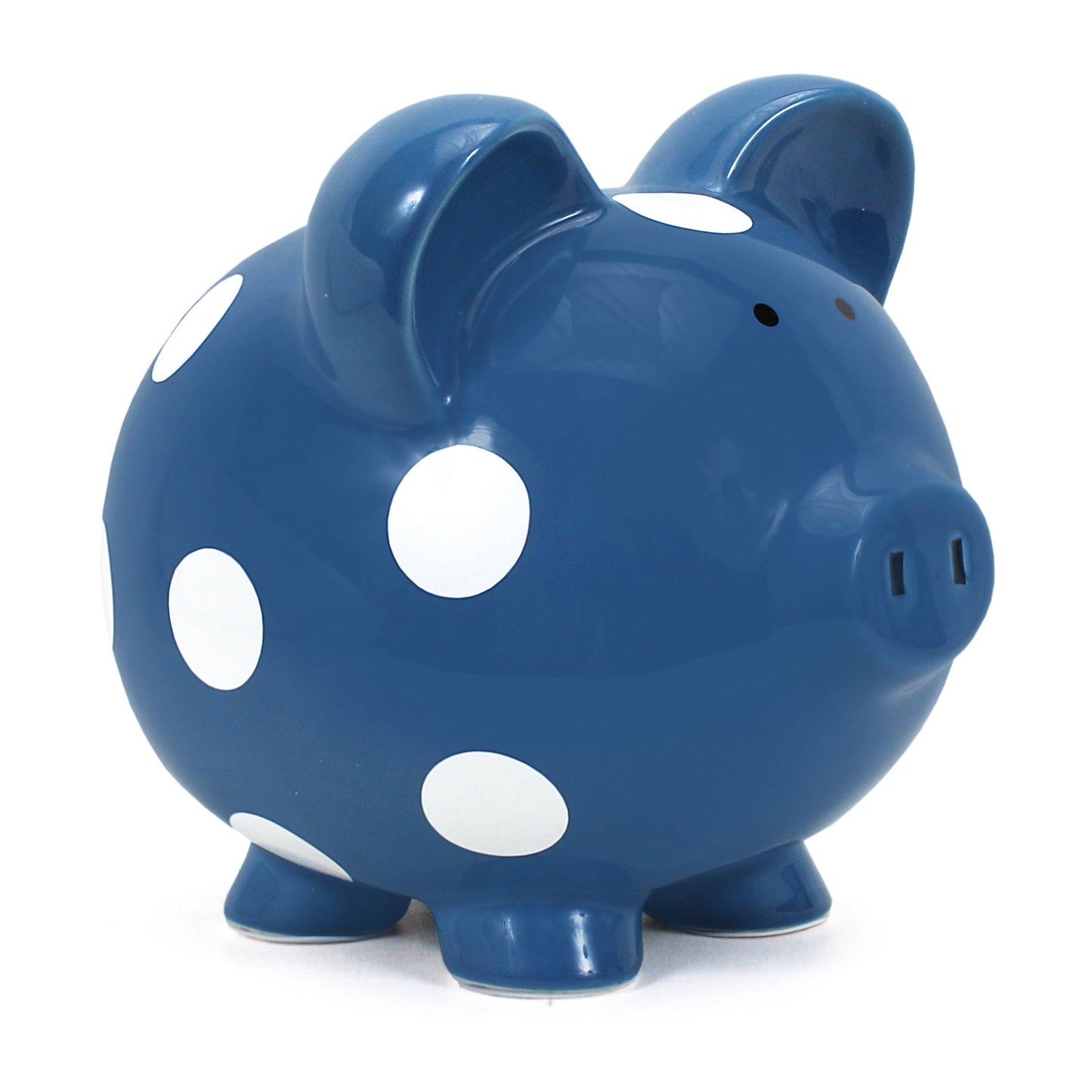 Large Dark Blue Pig With White Dot