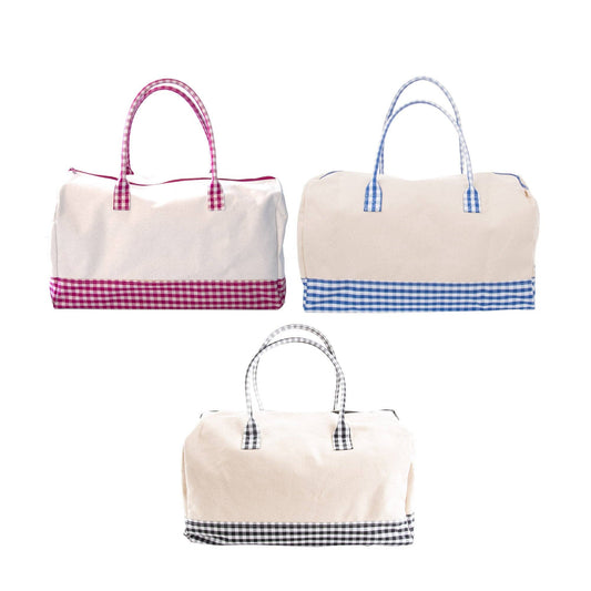 Gingham Getaway Duffle Bag