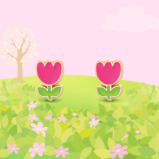 Tiny Tulip Cutie Stud Earrings