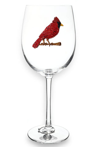 Cardinal Jeweled Stemmed Wine Glass