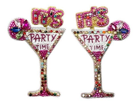 It's Party Time Earrings - Martini Earrings