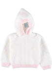 Baby Girl Hooded  Zip Back Sweater Made in USA