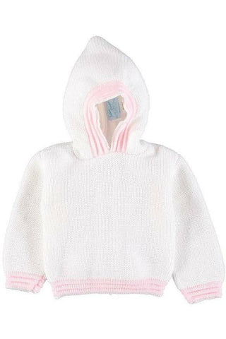 Baby Girl Hooded  Zip Back Sweater Made in USA