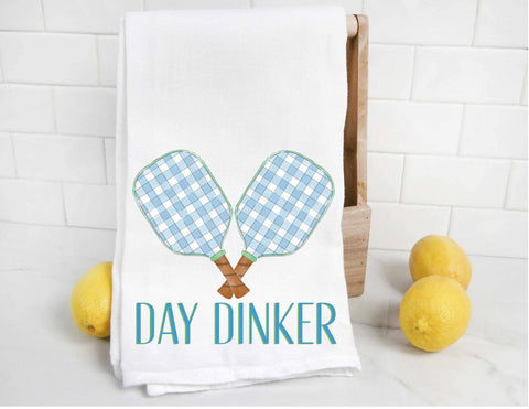 Day Dinker Pickleball blue Tea Towel
