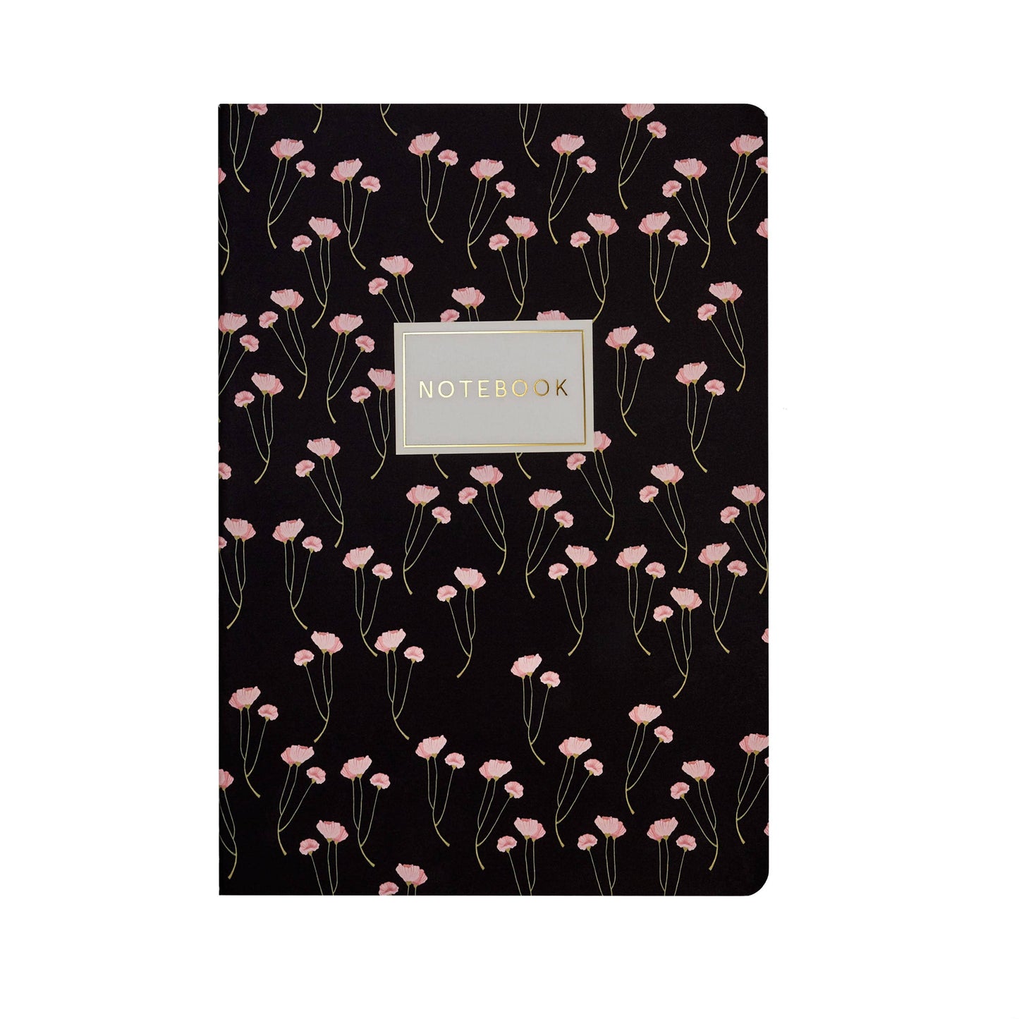 Poppies on Black Notebook