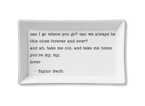 Ceramic Tray - You're My, My, Lover - Taylor Swift