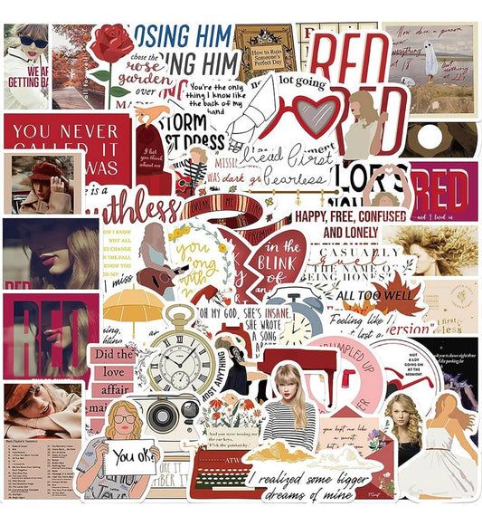 Taylor swift vinyl waterproof stickers pack of 25