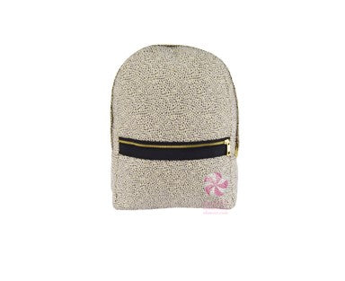 Seersucker Medium Backpack w/ monogram