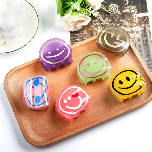 SMILING FACE CUTE HAIR CLIPS LARGE FOR GIRLS_CWAHA0280