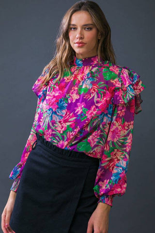 A printed woven top - IT12732