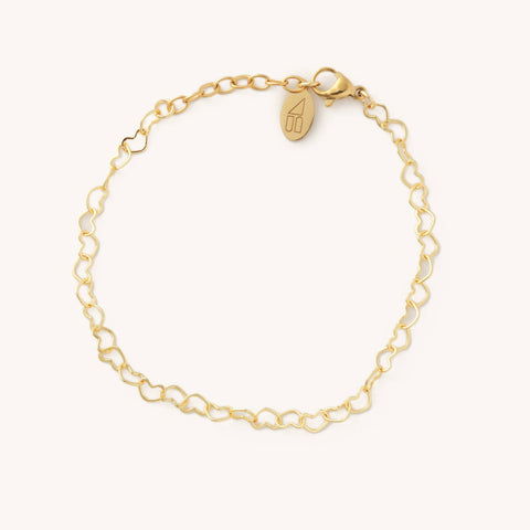 Lover Gold Heart Chain Bracelet