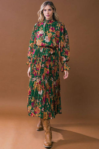A printed woven midi dress - ID20484