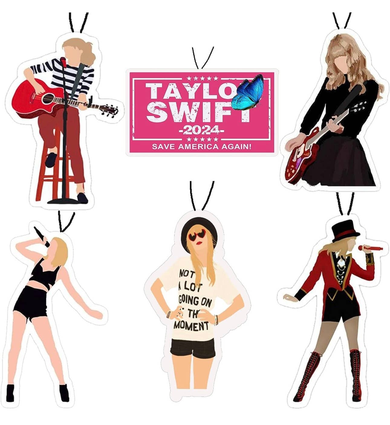 Super cute Taylor Swift car air fresheners pack of 6