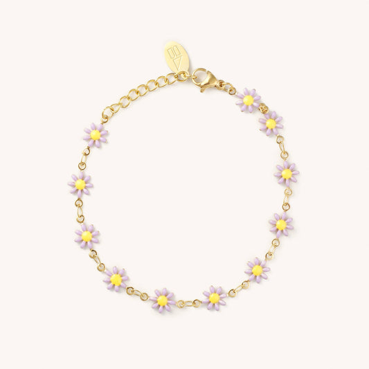 Lilac Daisy Bracelet