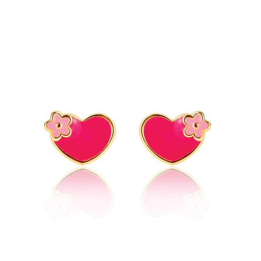 Valentine's Hearts and Flowers Cutie Stud Earrings