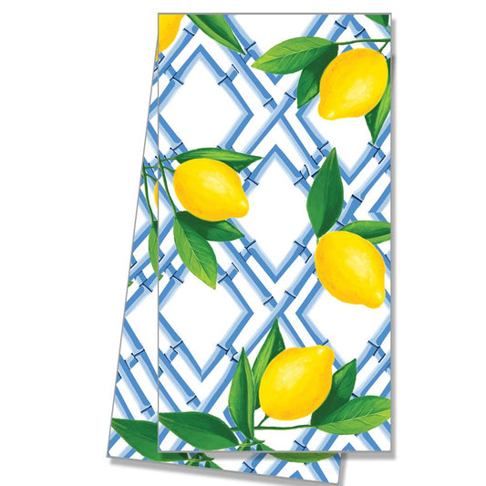 Bamboo Lemon Pattern Tea Towel