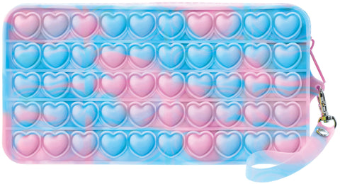 Pink And Blue Heart Popper Pencil Case